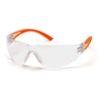 Pyramex SO3610S Cortez Eyewear Clear Lens Safety Glasses with Orange Temples