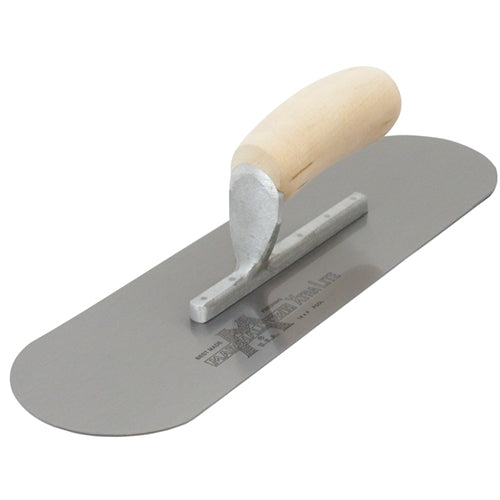 MarshallTown SP12SSR3 13108 - 12 X 3 1/2 RE Stainless Steel Pool Trowel, 3 Exposed Rivets Wood Handle