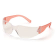 Pyramex SR4110S Intruder Eyewear Clear Lens Safety Glasses with Red Temples