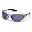 Pyramex SS3375E Zone Eyewear Blue Mirror with Silver Frame