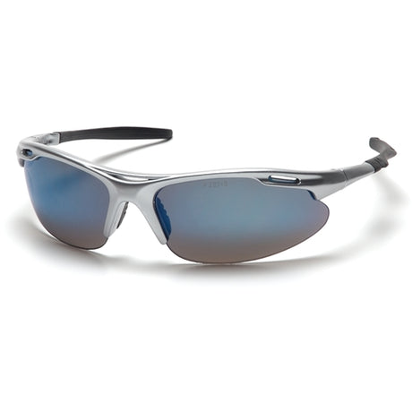 Pyramex SS4585D Avante Eyewear Ice Blue Mirror Lens with Silver Frame