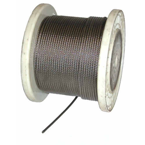 Lift All 1850077F Imported Galvanized Aircraft Cable Wire, 7x7 1/8"x500'