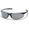 Pyramex SSB4570D Avante Silver Mirror Lens with Silver Black Frame