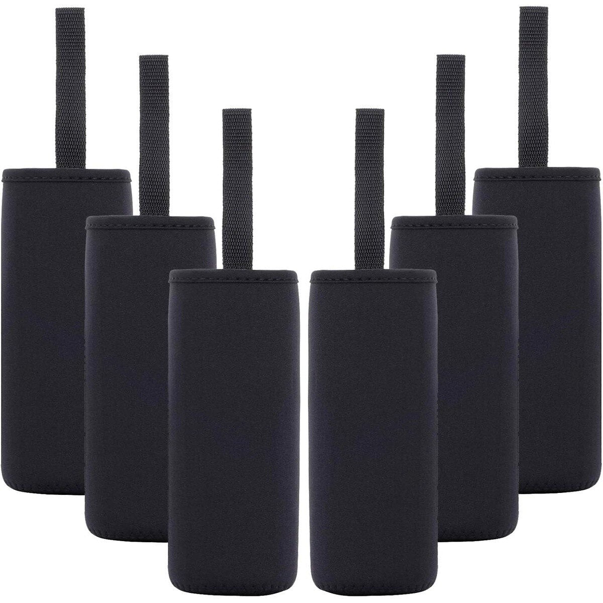 STARVAST SVUS-BottleSleeve-6-BK-170804fa Neoprene Water Bottle Sleeve Insulators 2.68" x 7.28" Black (6 Pack)