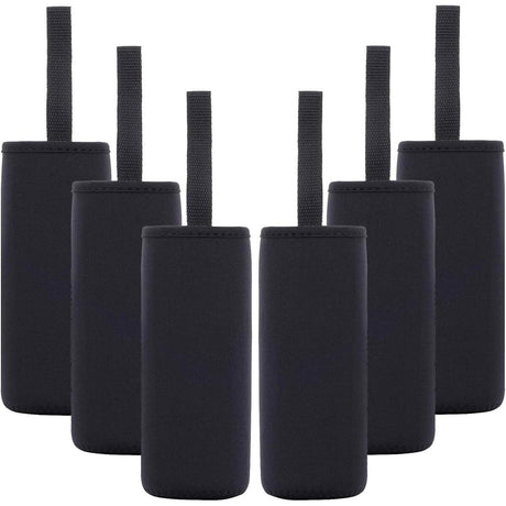 STARVAST SVUS-BottleSleeve-6-BK-170804fa Neoprene Water Bottle Sleeve Insulators 2.68" x 7.28" Black (6 Pack)
