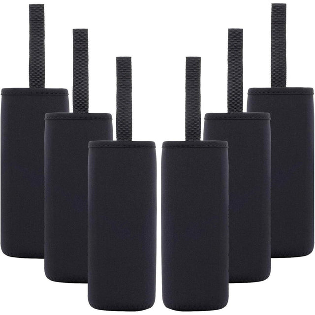 STARVAST SVUS-BottleSleeve-6-BK-170804fa Neoprene Water Bottle Sleeve Insulators 2.68" x 7.28" Black (6 Pack)