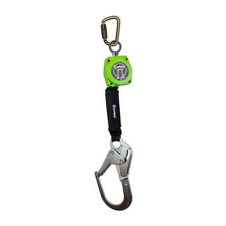 Safewaze 019-5046 6' Single Web Retractable With Steel Carabiner And Double Locking Steel Rebar Hook