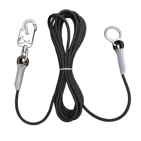 Safewaze 019-7010 7/16 Kernmantle Rope Vertical Lifeline W/  Swivel Snap Hook, Thimble And Steel D-Ring Termination