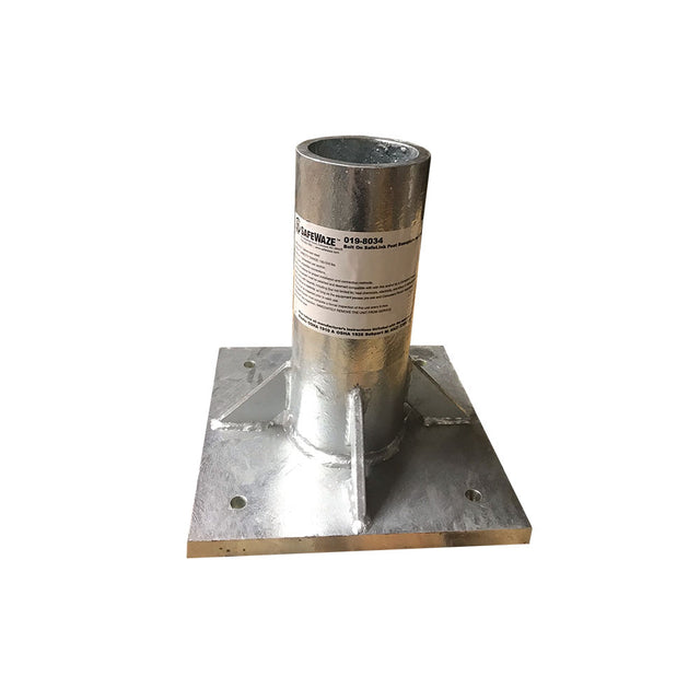 Safewaze 019-8034 Bolt-On Safelink Post Baseplate For Steel & Concrete