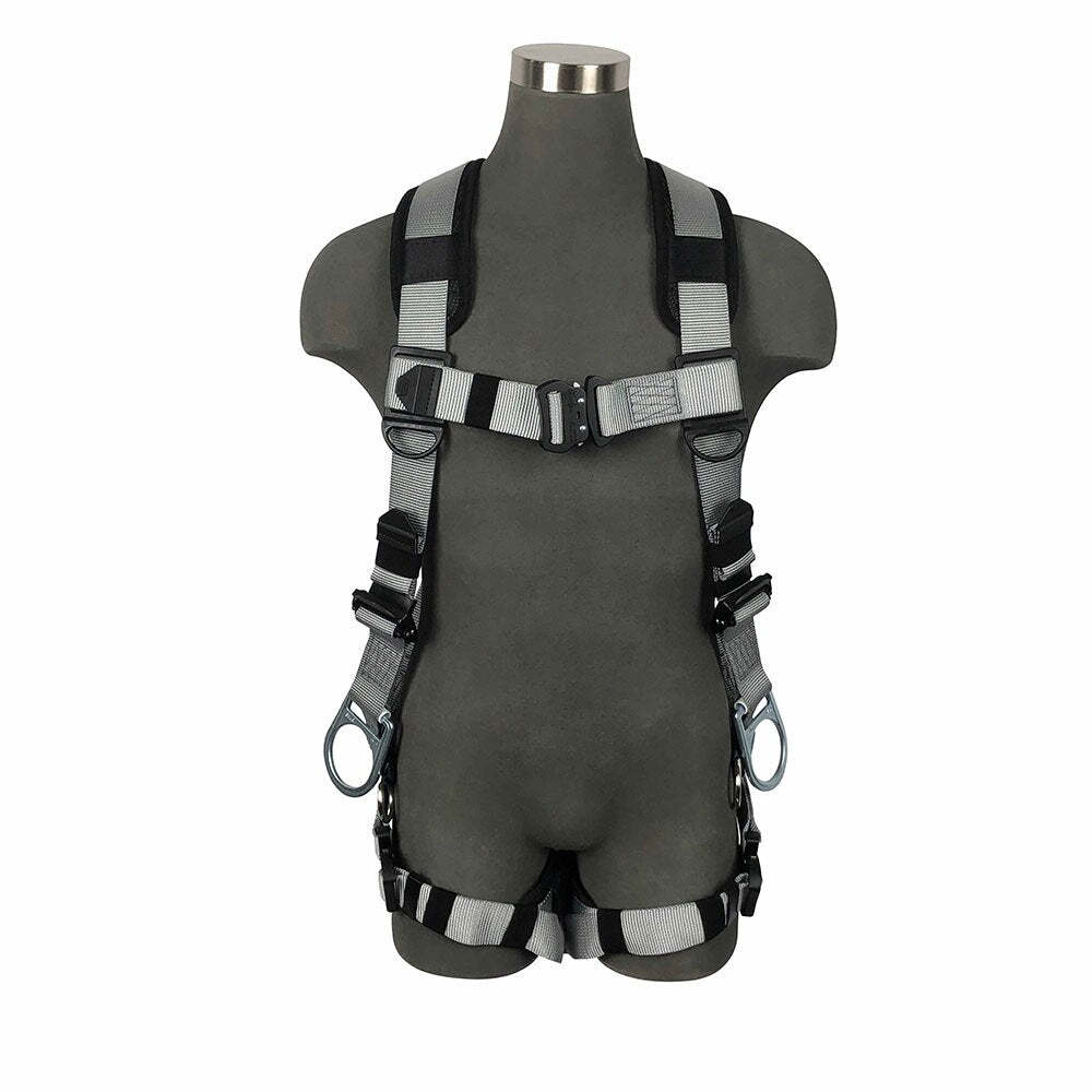 Safewaze 021-1593 (PCS) Full Body Harness: 3D Steel, Alu Quick-Connect Chest, Alu Quick-Connect Legs, Lanyard Rings & Sub Pelvic Cover (S)