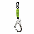 Safewaze 021-2075 20" Positioning Web Lanyard: Aluminum Snap Hook, Aluminum Rebar Hook