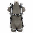SafeWaze 022-1953 PRO+ Slate Full Body Retrieval Harness with Aluminum D-Rings, Quick-Connect Chest, Retrieval Shoulder D-Rings, and Tongue-Buckle Legs - Size XL
