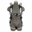 SafeWaze 022-1954 PRO+ Slate Full Body Retrieval Harness with Aluminum D-Rings and Quick-Connect Chest, Size 2X-Large