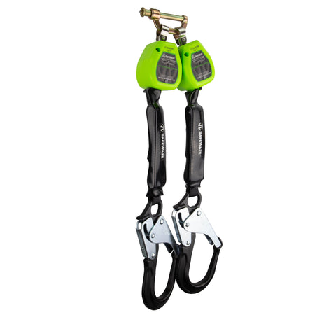 Safewaze FS-EX10065-W-RBH-BWB 6' Web Retractable Dual Leg with Behind the Web Bracket