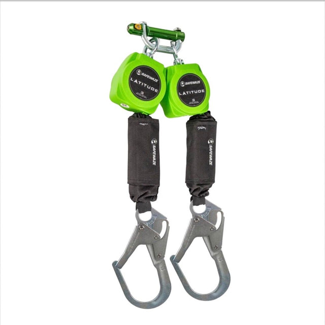 Safewaze FS-EX10065-W-RBH-BWB 6' Web Retractable Dual Leg with Behind the Web Bracket