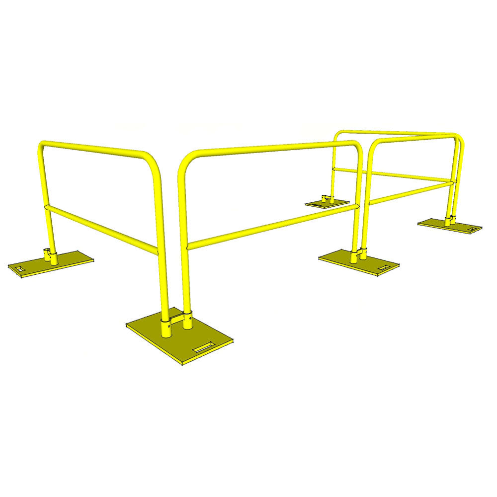 Safewaze FS-EX346 8' Guardrail Swing Gate with Weighted Base