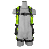 Safewaze FS-FLEX250-L/XL Pro+ Full Body Harness: 1D, QC Chest, QC Legs