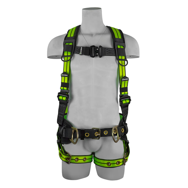 Safewaze FS-FLEX360-SAFELINK-M Medium 3 D-Ring Construction Harness with Grommet Leg Straps