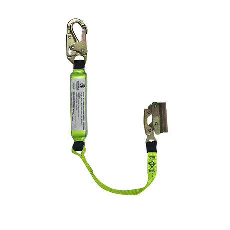 Safewaze FS00SP/FS1117-3 3' Energy Absorbing Lanyard Attached To Non-Removable Fall Arrester