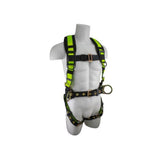 Safewaze FS160-M Pro Construction Harness, Free Floating Waist Pad: 3D, Mb Chest, Tb Legs