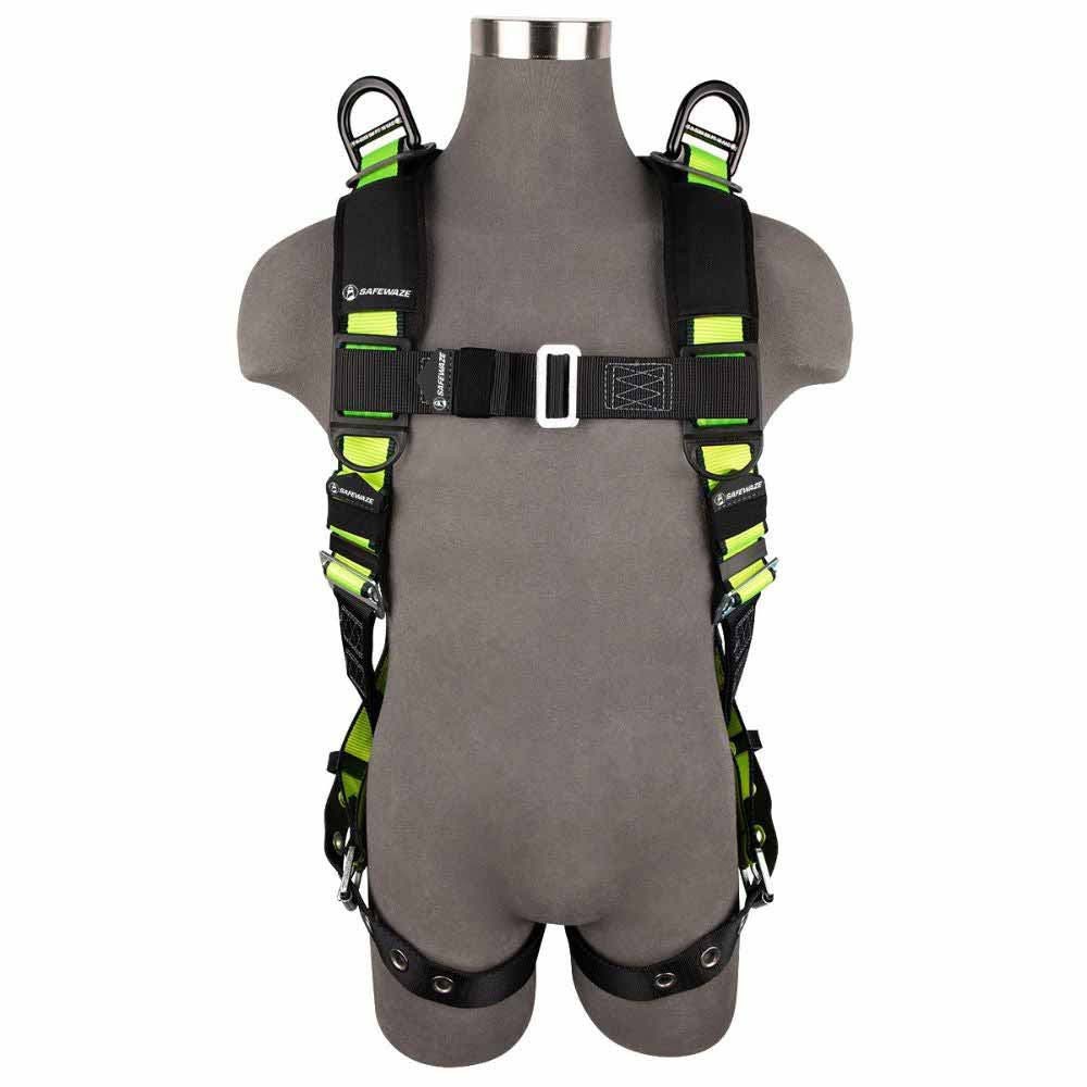 SafeWaze FS185-R-2X PRO Full Body Retrieval Harness with Dorsal and Shoulder D-Rings, Mating Buckle Chest, Tongue Buckle Legs (2X)