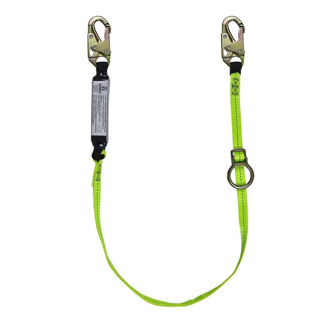 Safewaze FS455 Web Tie-Back Energy Absorbing Lanyard With Adjustable Ring