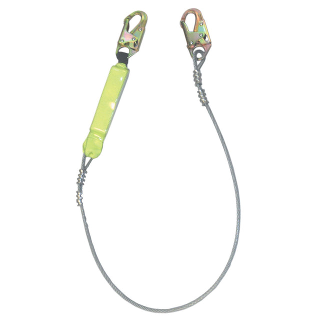 Safewaze FS560-CA 6' Energy Absorbing Lanyard With Double Locking Snap Hooks