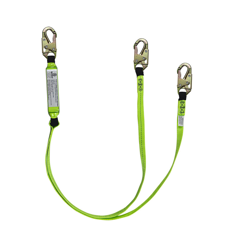 Safewaze FS561 6' Energy Absorbing Lanyard With Double Locking Snap Hooks