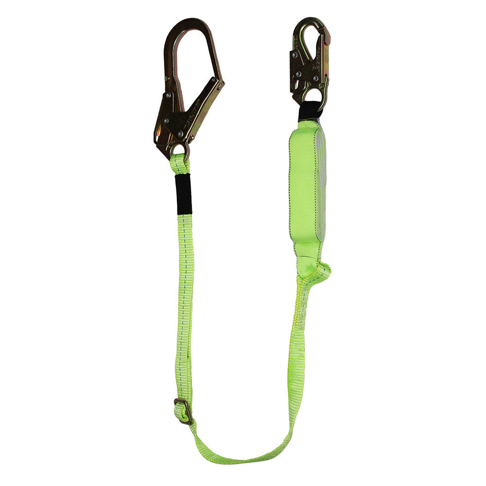 Safewaze FS565-AJ 4'-6' Adjustable Lanyard; Double Locking Snap & Rebar Hook