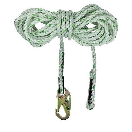 Safewaze FS700-250 250' Rope Lifeline With Double Locking Snap Hook