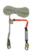 Safewaze FS700-50GA-3E 50' Rope Lifeline With 3' Lanyard Attached To Fall Arrester