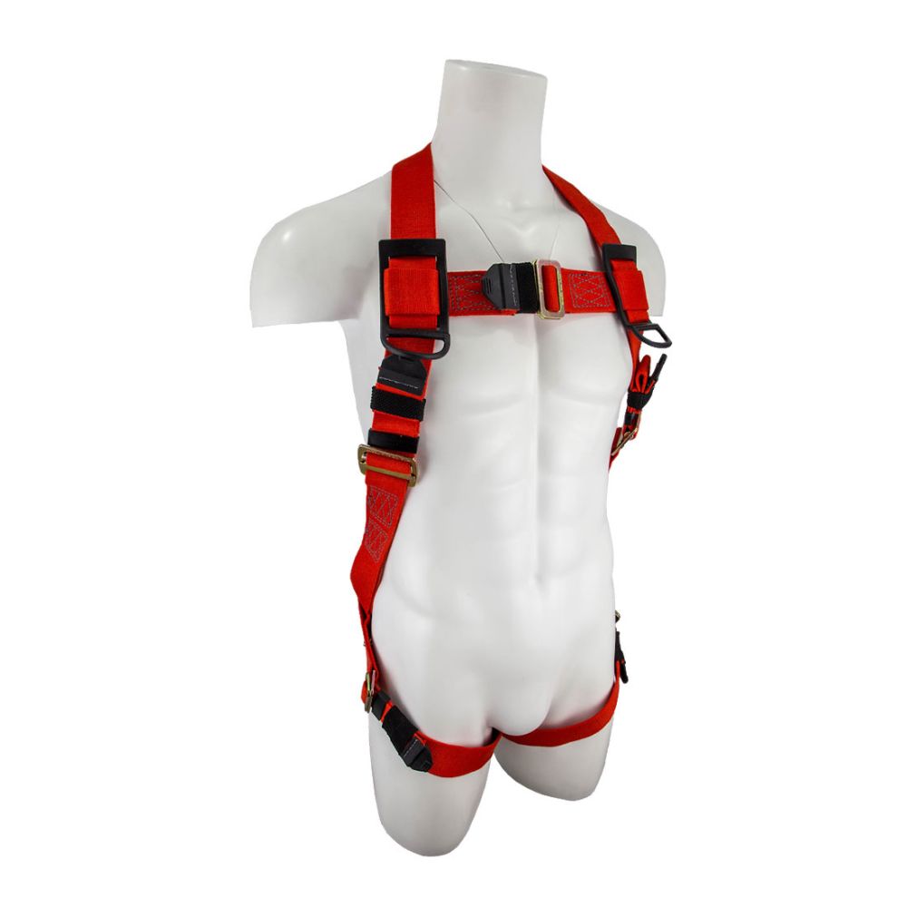 Safewaze FS77425-WE-L/XL Welding Full Body Harness: 1D, Mb Chest, Mb Legs