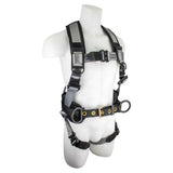 SafeWaze SW-62160-S 1.75" Polyester Webbing 3 D-Ring Construction Harness with Quick Connect Buckles - 2