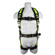 Safewaze SW160-QC-M Pro Construction Harness: 3D, QC Chest, QC Legs, Leg Pads