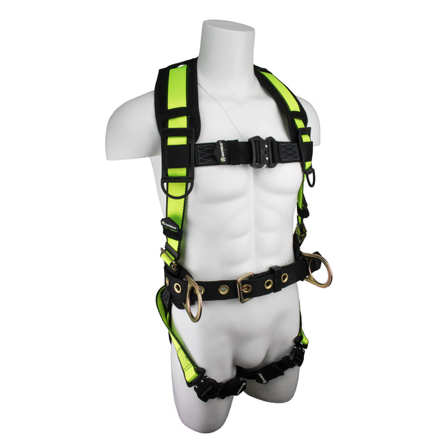 Safewaze SW160-QC-S Pro Construction Harness: 3D, QC Chest, QC Legs, Leg Pads - 2