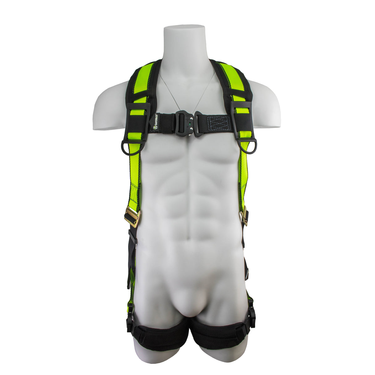 Safewaze SW280-QC-L/XL Pro Full Body Harness: 1D, QC Chest, QC Legs