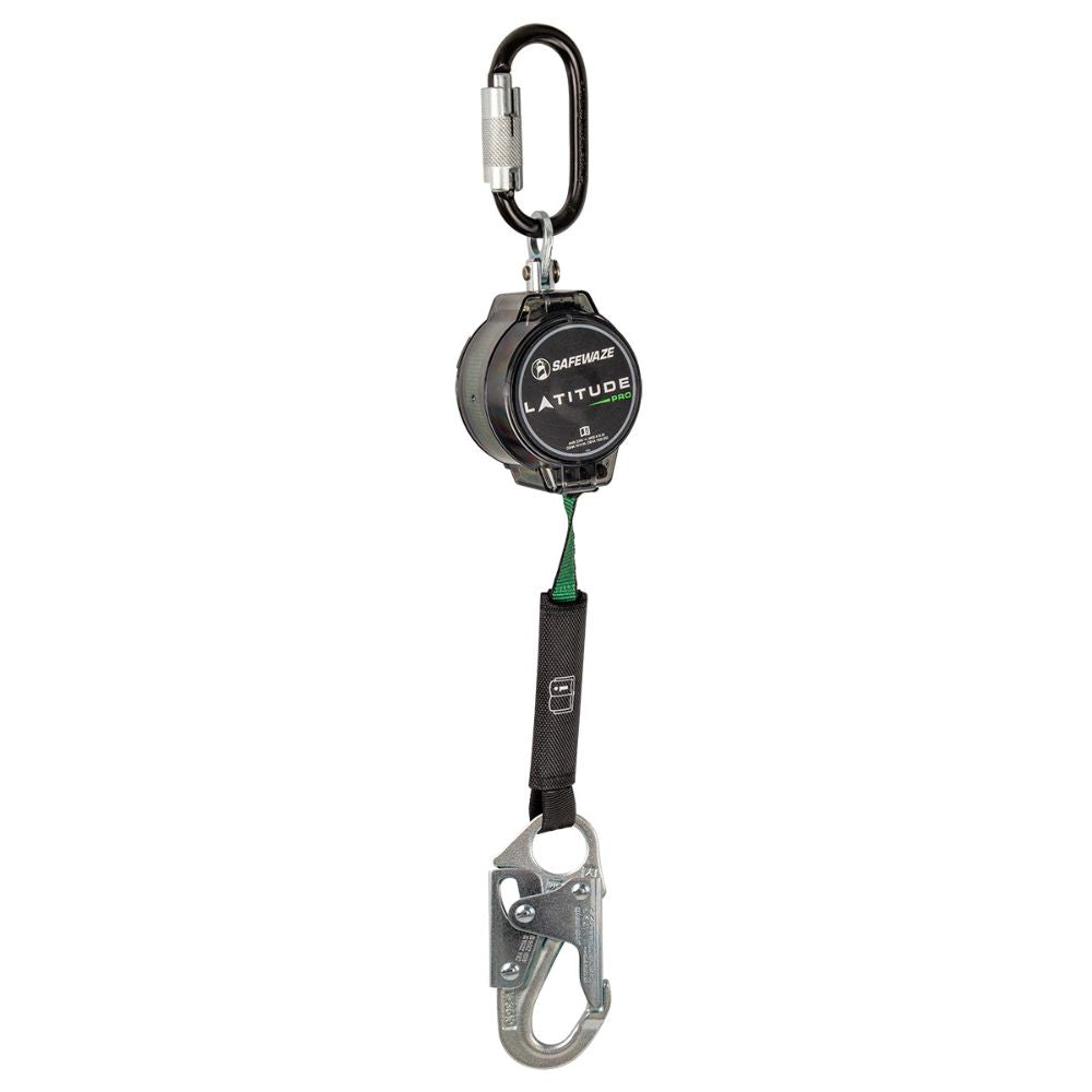 Safewaze 018-5008 Latitude Pro 7' Single Web SRL: Triple Lock Carabiner, Snap Hook