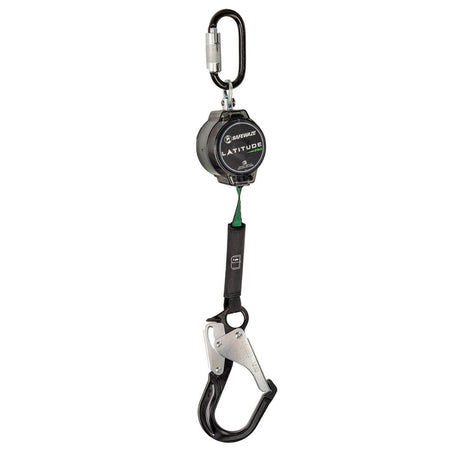 Safewaze 018-5011 Latitude Pro 7' Single Web SRL: Triple Lock Carabiner, Alu Rebar Hook