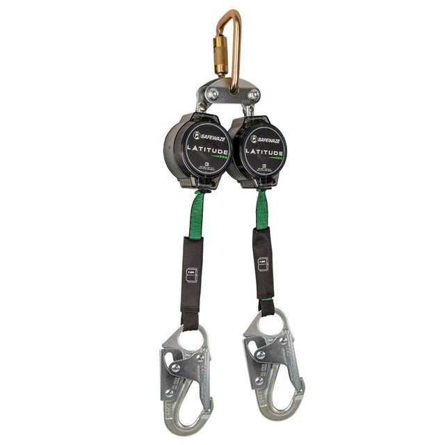 Safewaze 018-5016 Latitude Pro 7' Dual Web SRL: FS-EX313, Carabiner, Snap Hooks