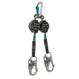 Safewaze 018-5020 Latitude Pro 7' Dual Web SRL: FS-EX313, Alu Carabiner, Snap Hooks