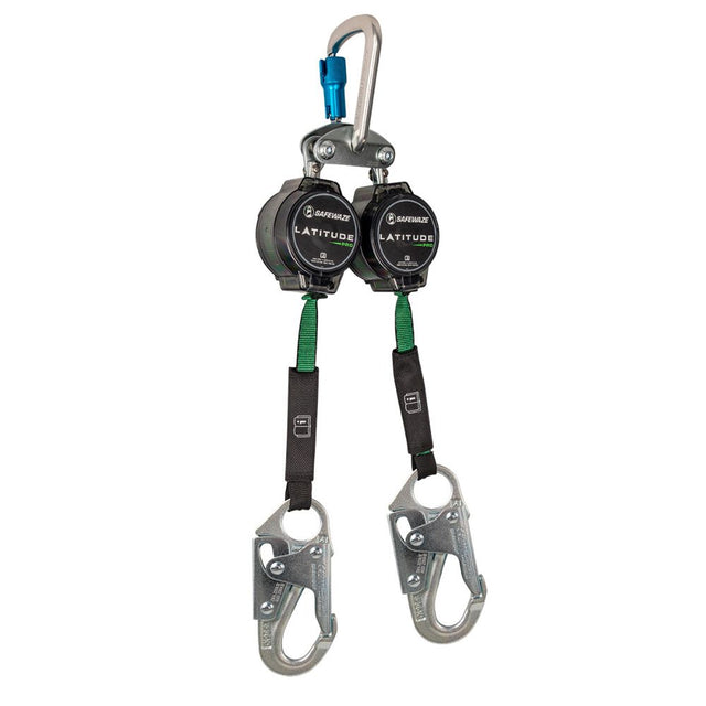 Safewaze 018-5020 Latitude Pro 7' Dual Web SRL: FS-EX313, Alu Carabiner, Snap Hooks