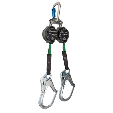 Safewaze 018-5022 Latitude Pro 7' Dual Web SRL: FS-EX313, Alu Carabiner, Rebar Hooks