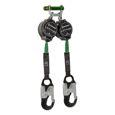 Safewaze 018-5025 Latitude Pro 7' Dual Web SRL: 9013 BWB, Alu Snap Hooks