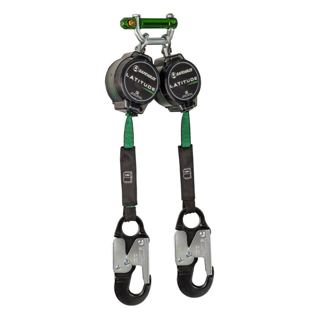 Safewaze 018-5025 Latitude Pro 7' Dual Web SRL: 9013 BWB, Alu Snap Hooks