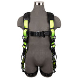 Safewaze 019-1063 PRO Full Body Harness: 3D, MB Chest, FD, TB Legs, S/M