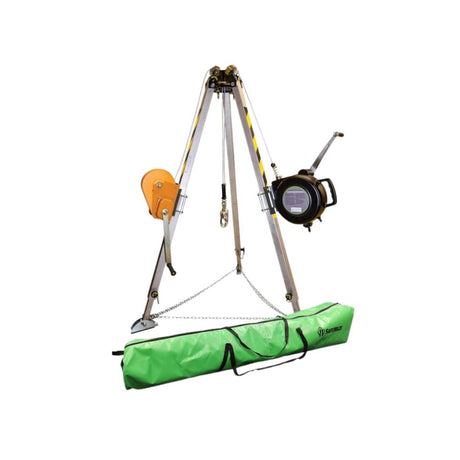 Safewaze 019-11003 7' Adjustable Tripod With 65' Material Winch, 65' 3-Way And Storage Bag