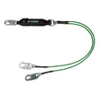 Safewaze 019-2012 Leading Edge 6' Energy Absorbing Lanyard: Dual Leg, Snap Hooks