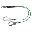 Safewaze 019-2016 Leading Edge 6' Energy Absorbing Lanyard: Dual Leg, Alu Swivel Rebar Hooks