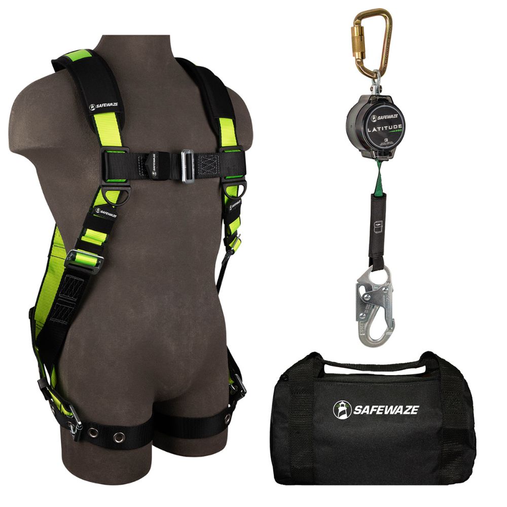 Safewaze 019-3007 PRO Bag Combo: FS185-L/XL Harness, 018-5004 SRL, FS8125 Bag, L/XL