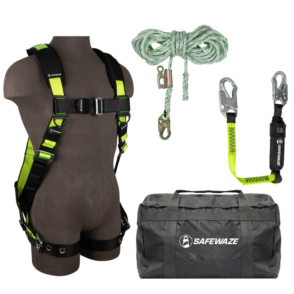 Safewaze 019-3012 PRO Bag Kit: FS185-L/XL Harness, FS700-50GA VLL, FS560-3 Lanyard, FS8175 Bag, L/XL